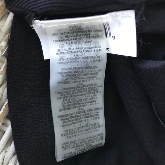 🆕NWOT•BCBGMaxAzria• Fringe Trim Flounce Hem Dress in black size S - Picture 8 of 8